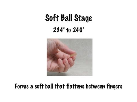 soft ball test baking|soft ball stage.